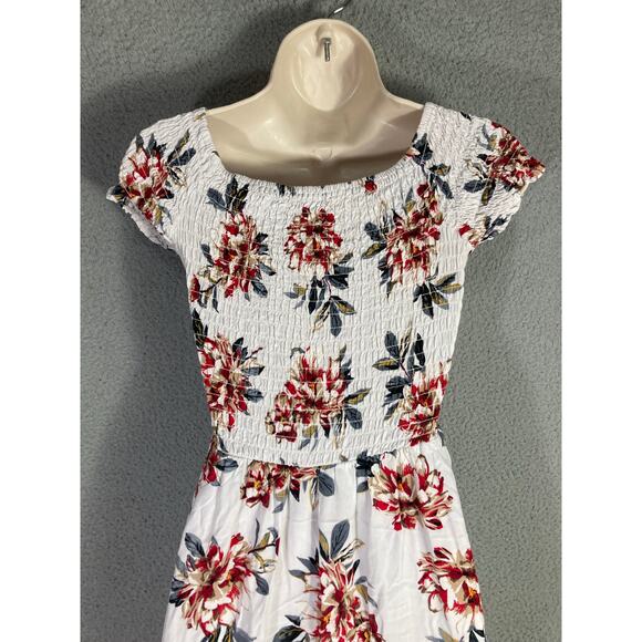 New Look Women's M White Floral Long Dress Sleeveless Summer Casual - Picture 10 of 10